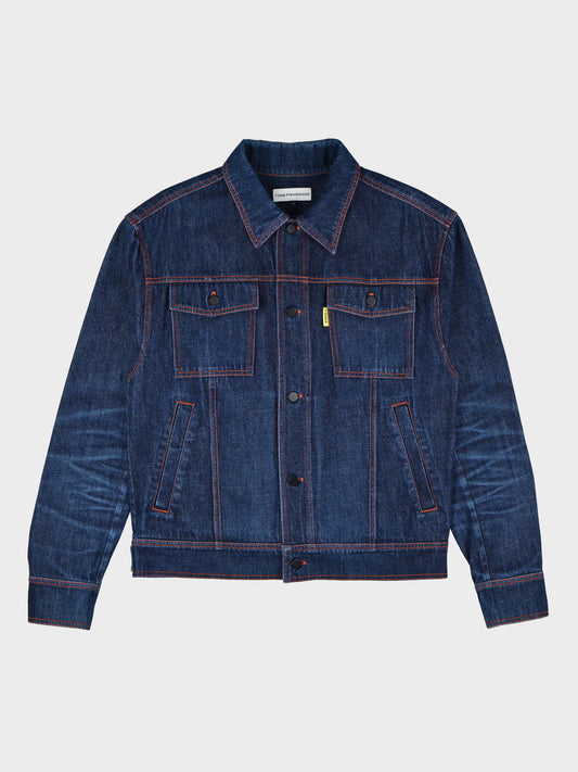 Gosha Rubchinskiy - A/W 2016 - contrast stitch cropped denim jacket - size L