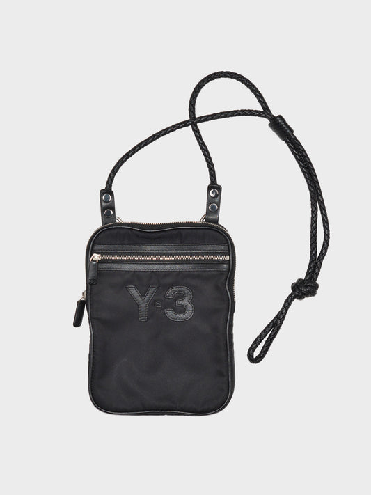 Y-3 - S/S 2008 - sling bag with woven leather strap (black)