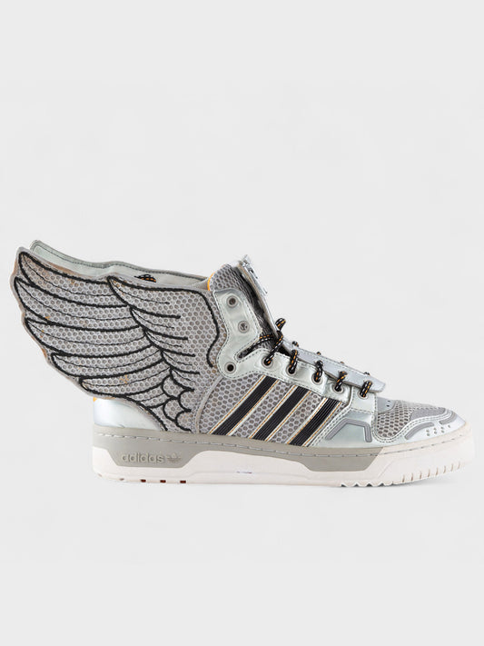 adidas Originals by Jeremy Scott - A/W 2012 - JS Wings 2.0 "Metallic Silver Mesh" - size 44 2/3