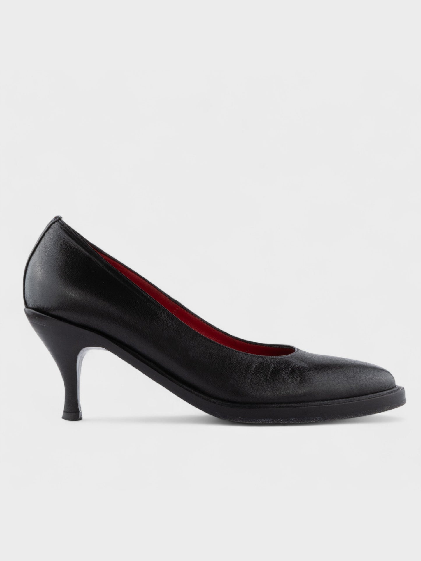 A.F.Vandevorst - round toe low heel pumps (black/red) - size 37 (75mm heel)