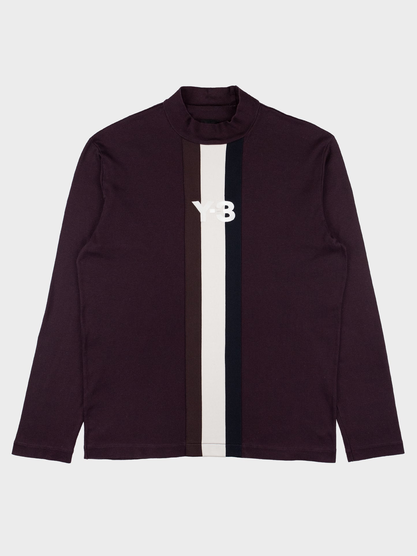 Y-3 - A/W 2003 - men's embroidered long-sleeve t-shirt (burgundy) - size S