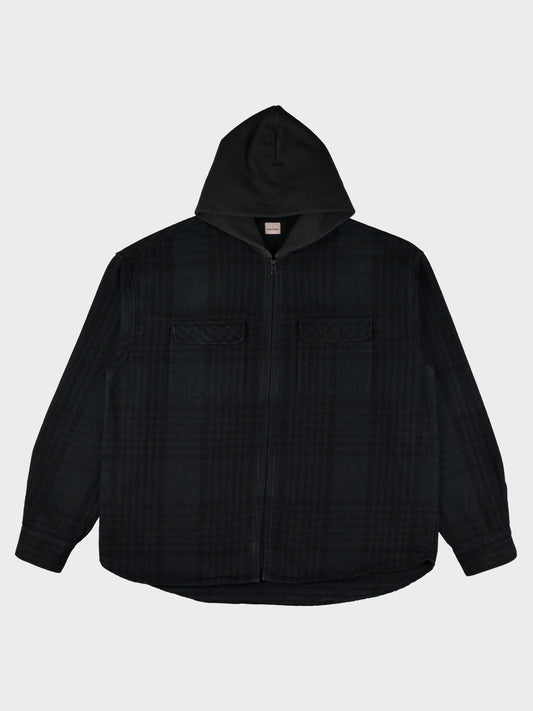 YEEZY - 2017 - Yeezy Supply oversized flannel overshirt with hood - size L