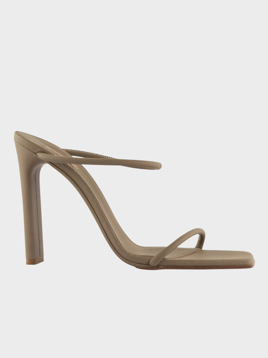 YEEZY Season 6 (2018) - Cobblestone Rubberized Leather Sandal - 110mm heel - size 38