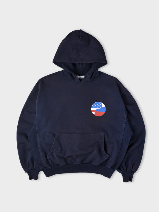 Gosha Rubchinskiy - S/S 2018 - "DJ" hoodie (navy) - size XS