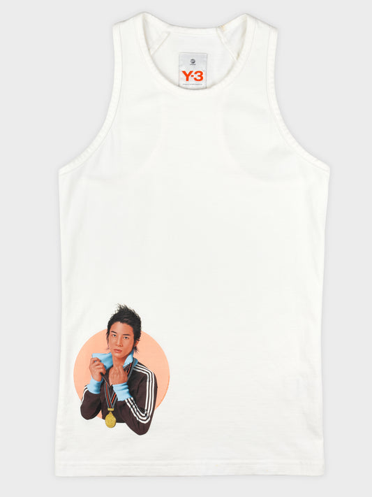 Y-3 X Saeko Tsuemura - S/S 2004 - Hero tank top (white) - women's size S