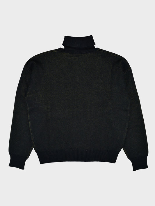Gosha Rubchinskiy - A/W 2016 - "Save & Protect" turtleneck sweater (black/yellow) - size S