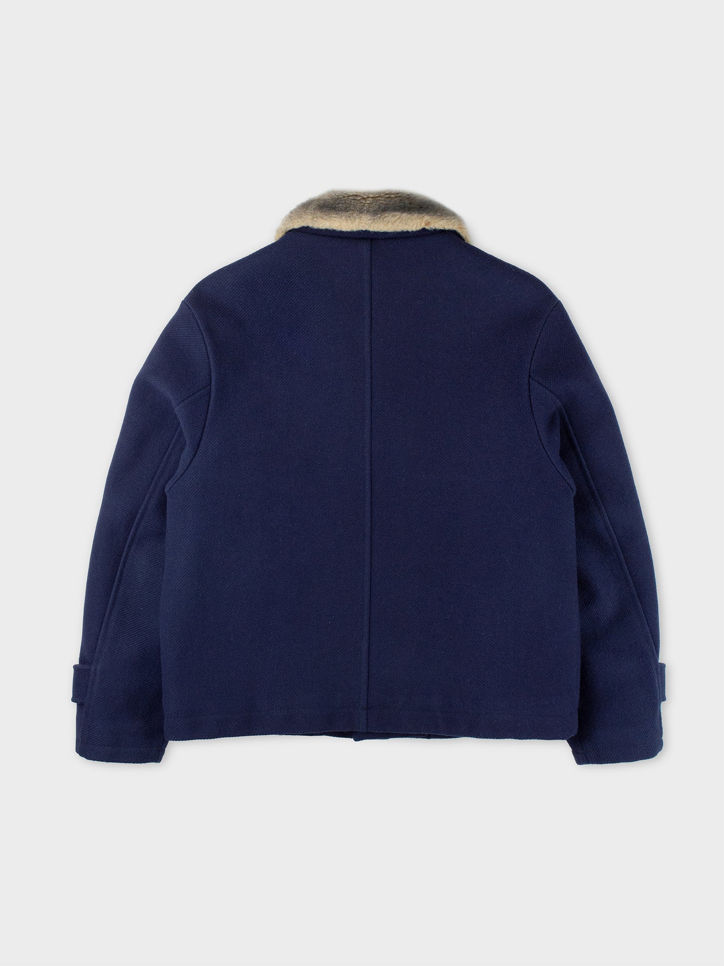 Gosha Rubchinskiy - A/W 2015 - short wool jacket with faux fur collar - size S