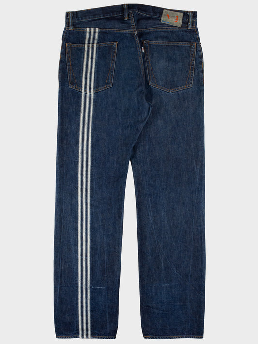 Y-3 X Spotted Horse - A/W 2004 - 3 stripes missing thread jeans - men's size 36