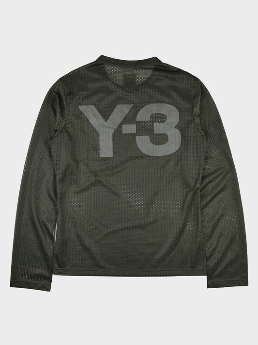 Y-3 - S/S 2003 - back logo jersey long-sleeve (green) - size S