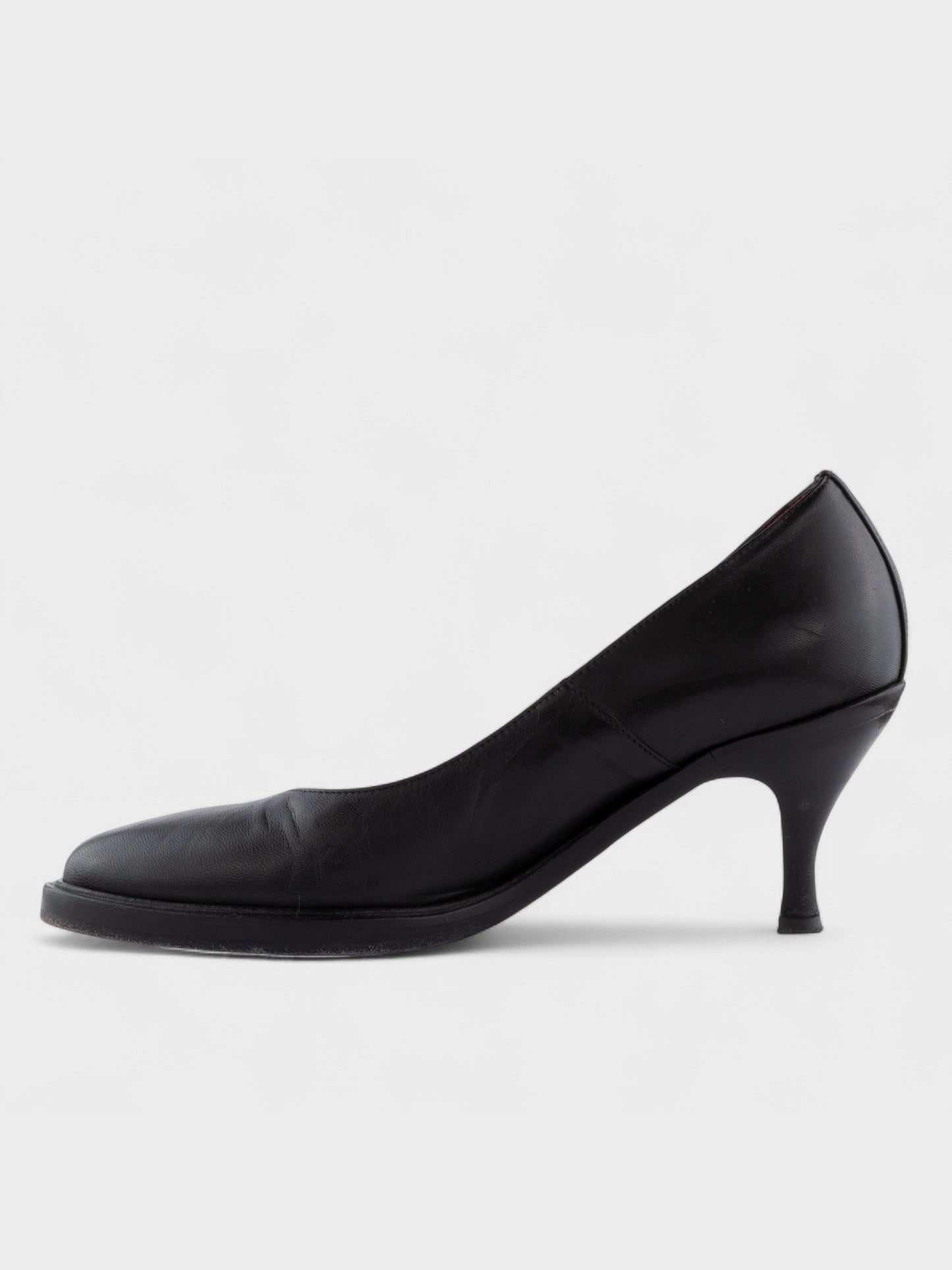 A.F.Vandevorst - round toe low heel pumps (black/red) - size 37 (75mm heel)