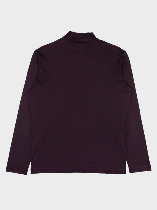 Y-3 - A/W 2003 - men's embroidered long-sleeve t-shirt (burgundy) - size S