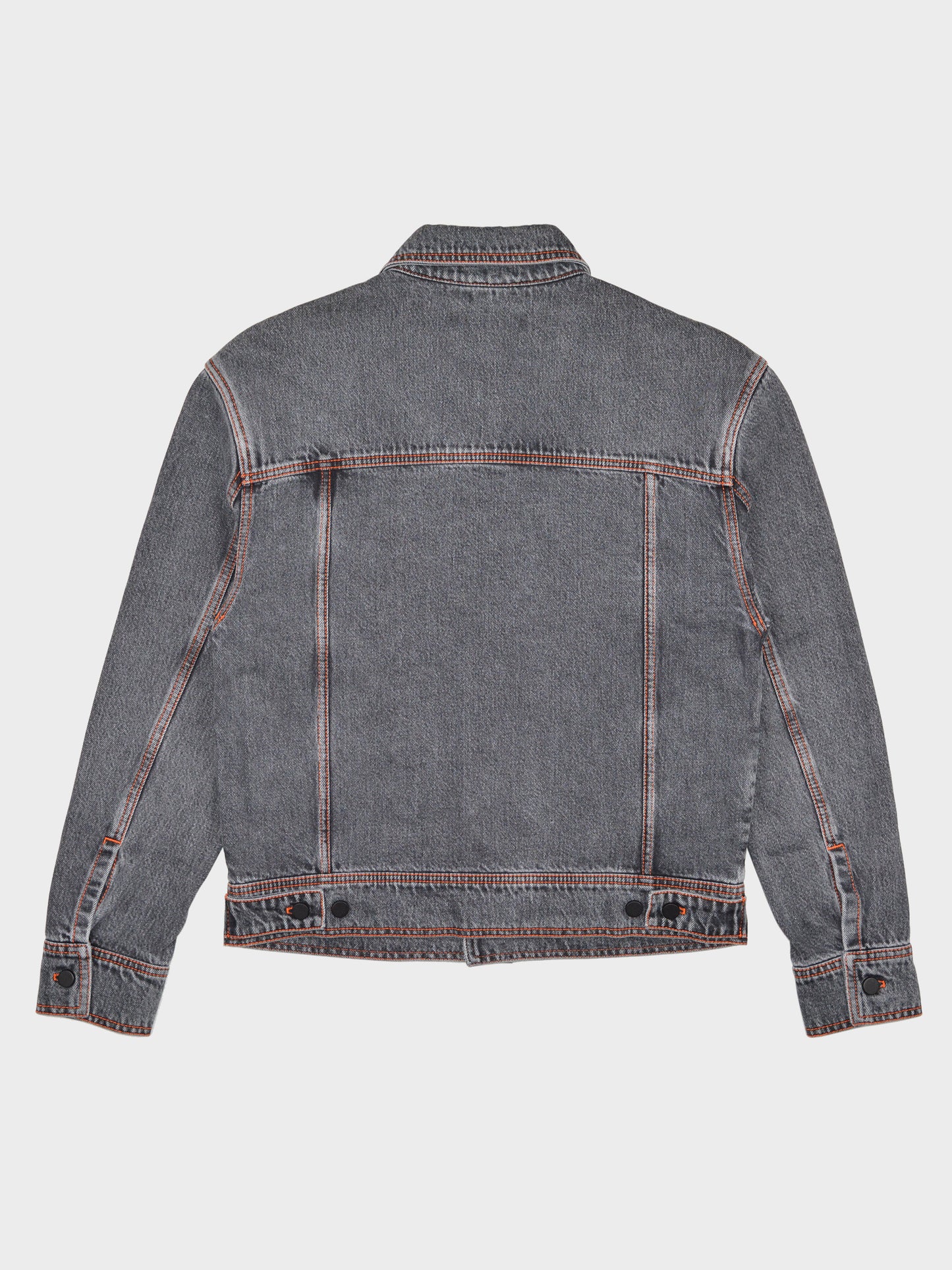 Gosha Rubchinskiy - A/W 2016 - contrast stitch cropped denim jacket (grey) - size M
