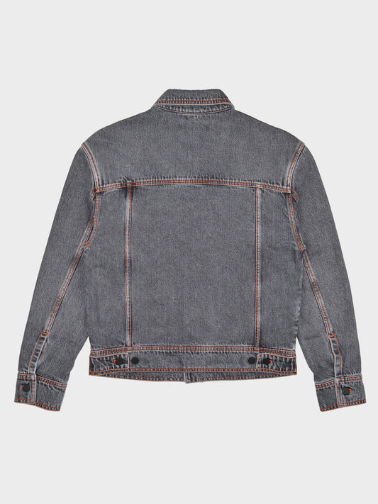 Gosha Rubchinskiy - A/W 2016 - contrast stitch cropped denim jacket (grey) - size M