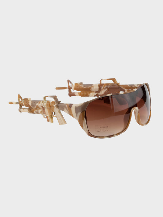 Linda Farrow X Jeremy Scott - S/S 2013 - army sunglasses (brown camo)