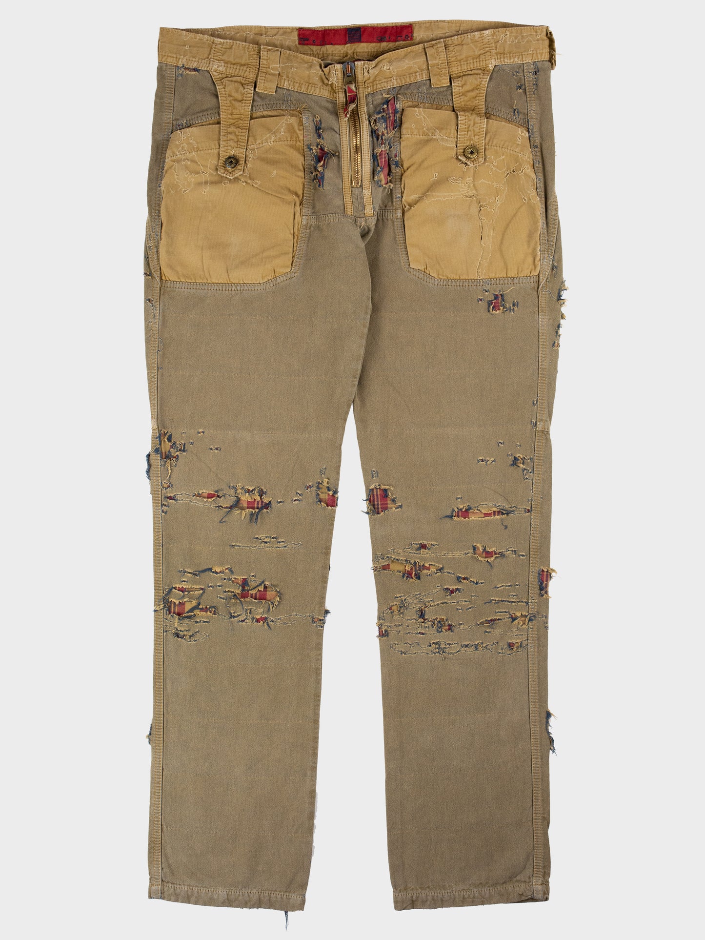 Le Jean De Marithé + François Girbaud - "zombie" destroyed cargo pants - size 48