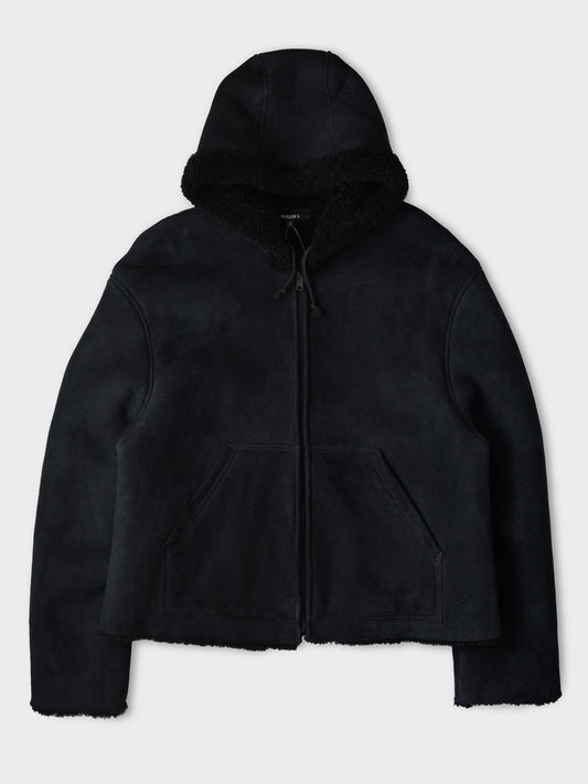 YEEZY Season 5 (2017) - hooded shearling jacket (Ink) - size S