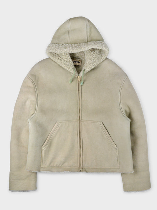 YEEZY Season 4 (2017) - hooded shearling jacket (Dune) - size S