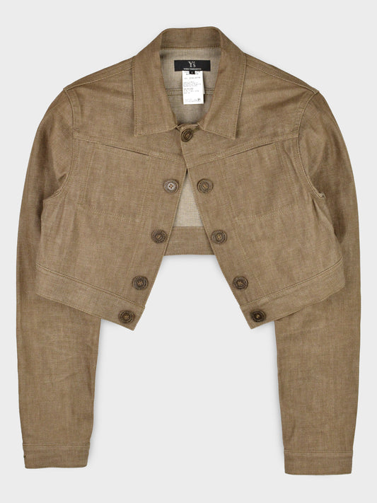 Y's by Yohji Yamamoto - S/S 2005 - Y's in Love cropped denim jacket - size 2