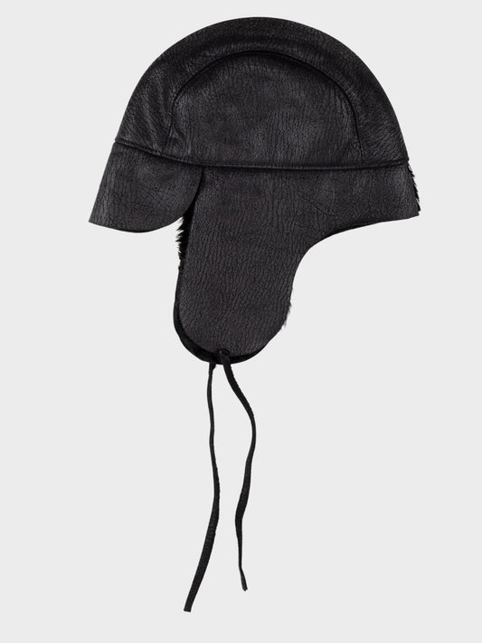 Gosha Rubchinskiy - A/W 2016 - faux leather chapka hat (black) - size M