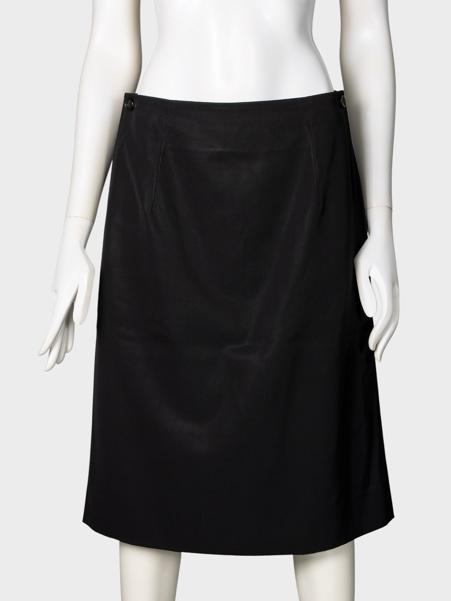 Yohji Yamamoto - (late 80's / early 90's) - wool skirt with side buttons - size M
