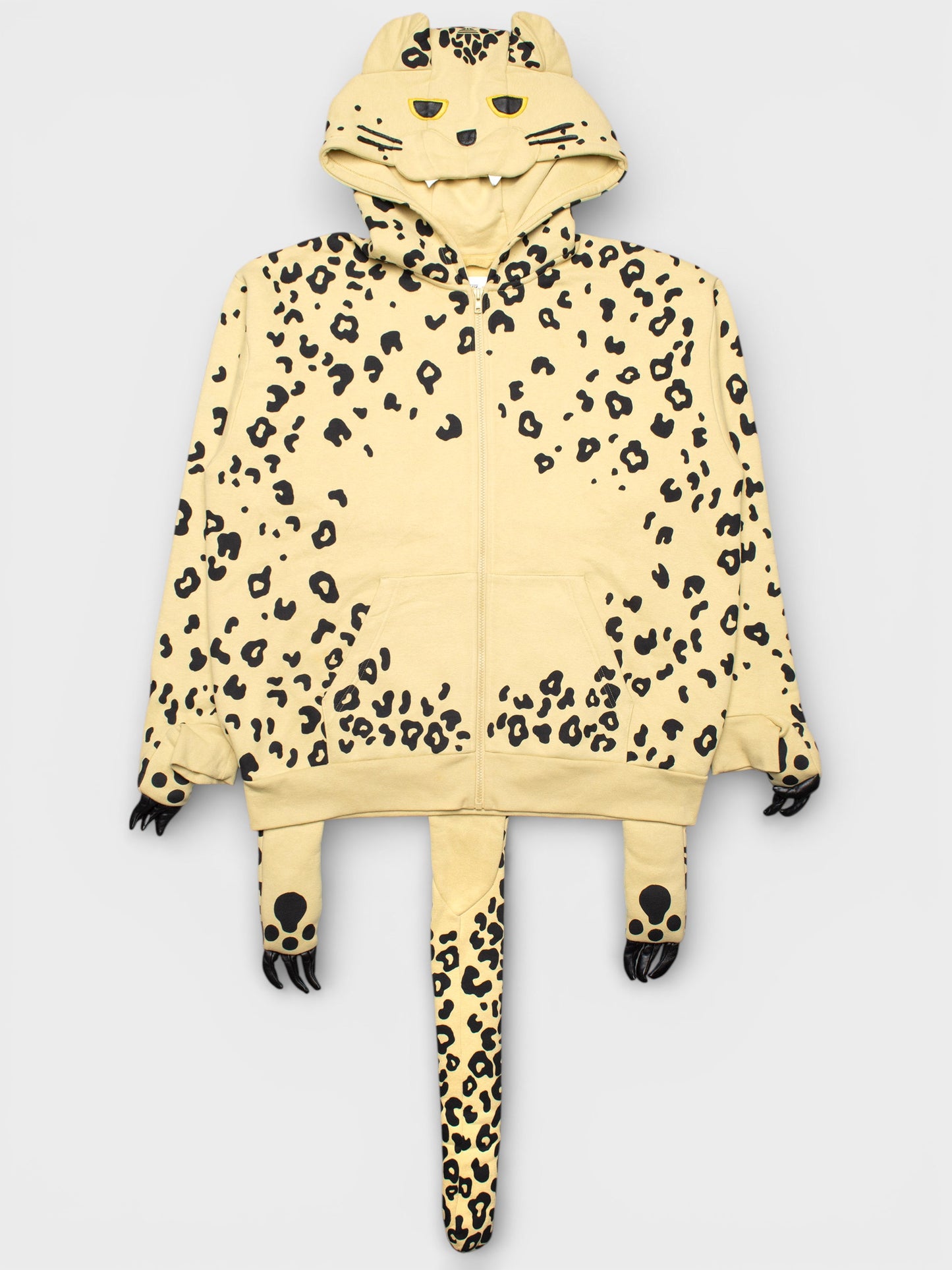 adidas Originals by Jeremy Scott - S/S 2009 - Leopard Fleece Hoodie (yellow) - size M
