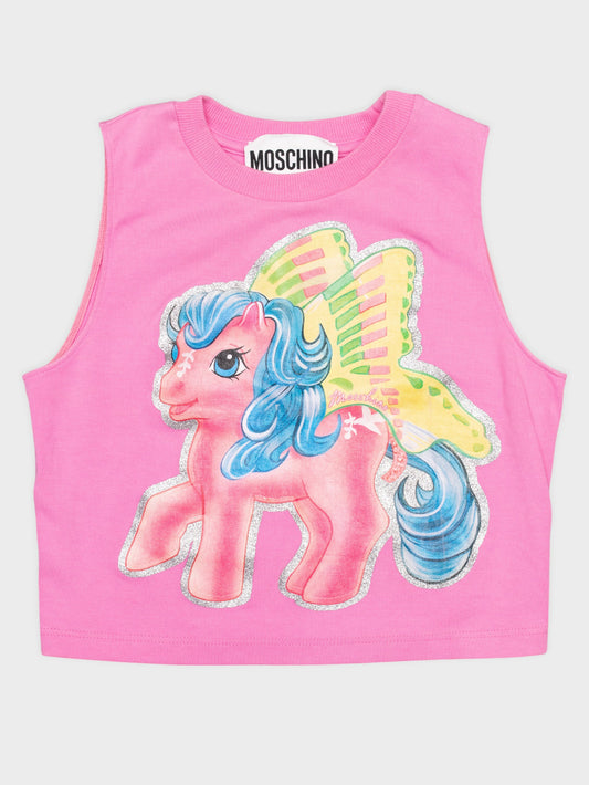 Moschino - S/S 2018 - My Little Pony crop top - size 36