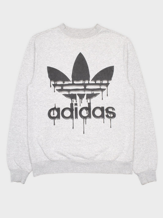 adidas Originals by Jeremy Scott - A/W 2010 - JS Melted Logo Sweatshirt (grey) - size S