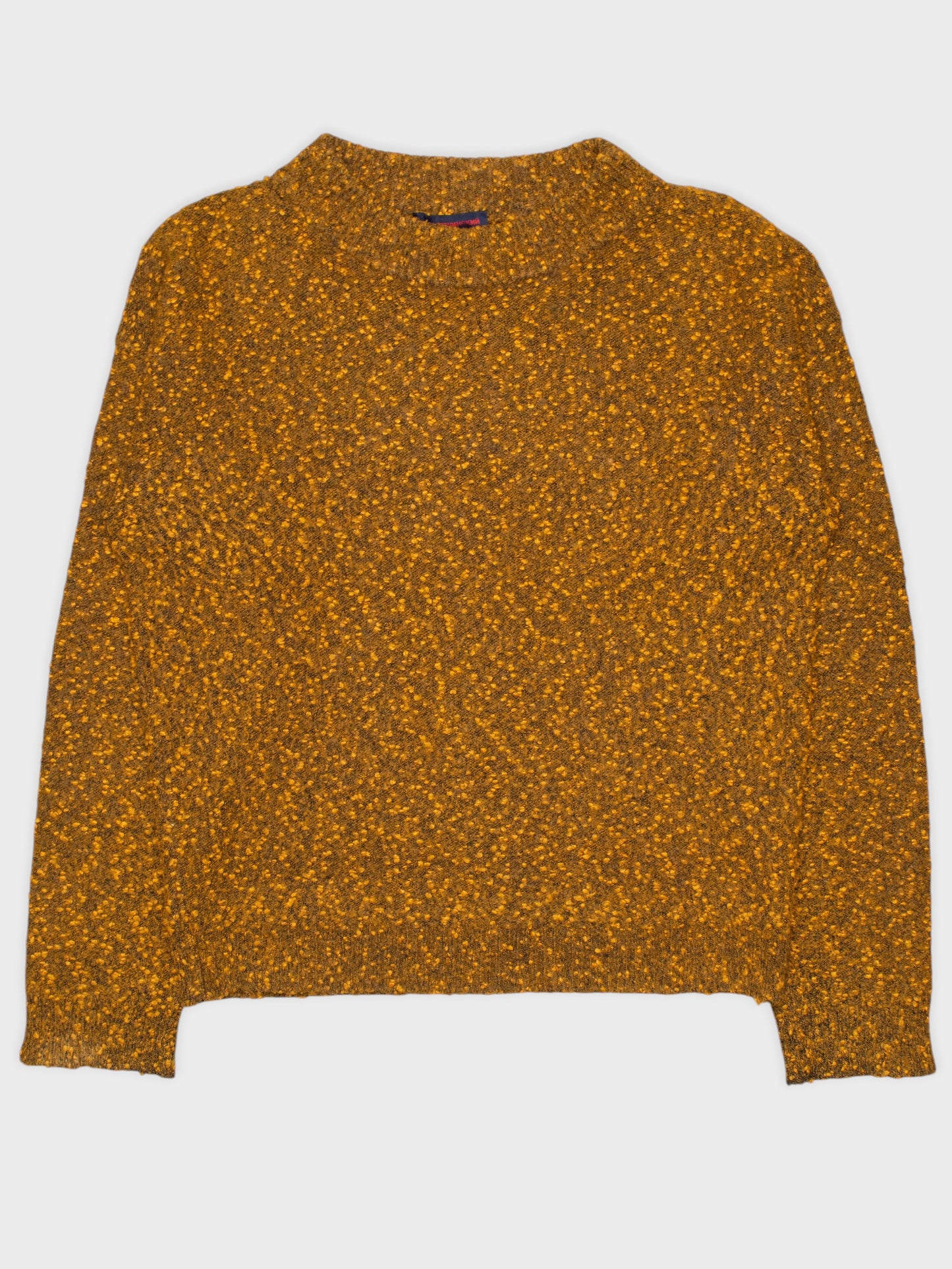 Gosha Rubchinskiy - A/W 2014 - cropped boucle sweater (brown) - size M