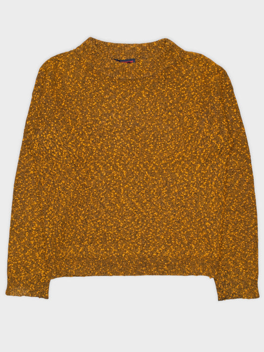 Gosha Rubchinskiy - A/W 2014 - cropped boucle sweater (brown) - size M