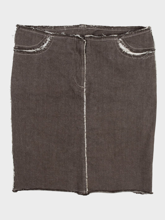 Maison Martin Margiela - A/W 2006 - Line 6 deconstructed denim skirt - size 38