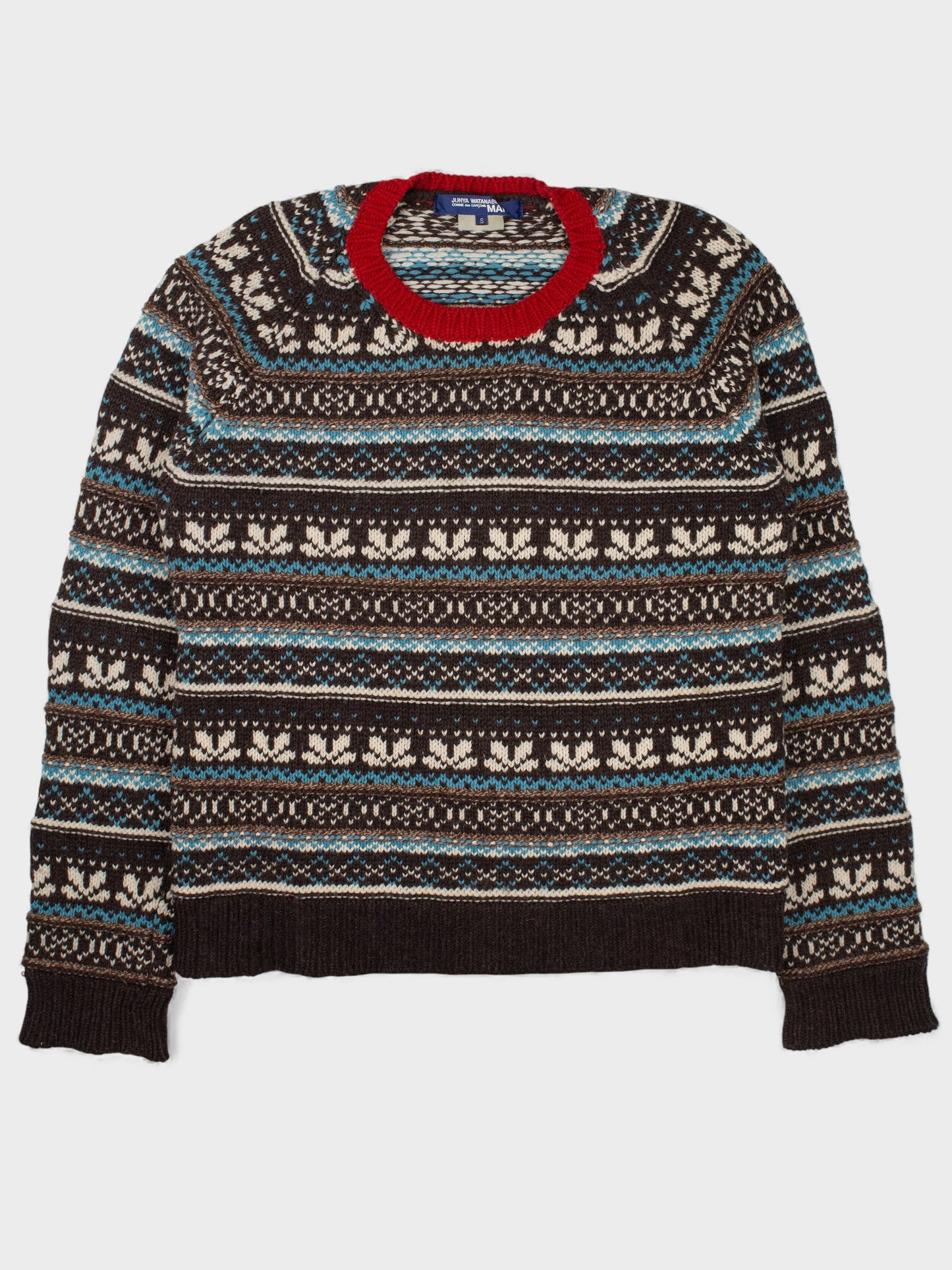 YK-N015 Junya Watanabe MAN A/W 2003 fair isle wool sweater