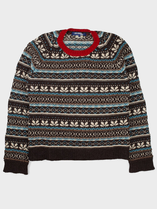 YK-N015 Junya Watanabe MAN A/W 2003 fair isle wool sweater
