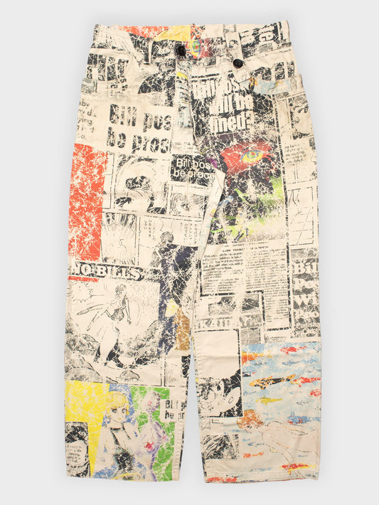 Y's - S/S 2013 - manga print pants - size 3