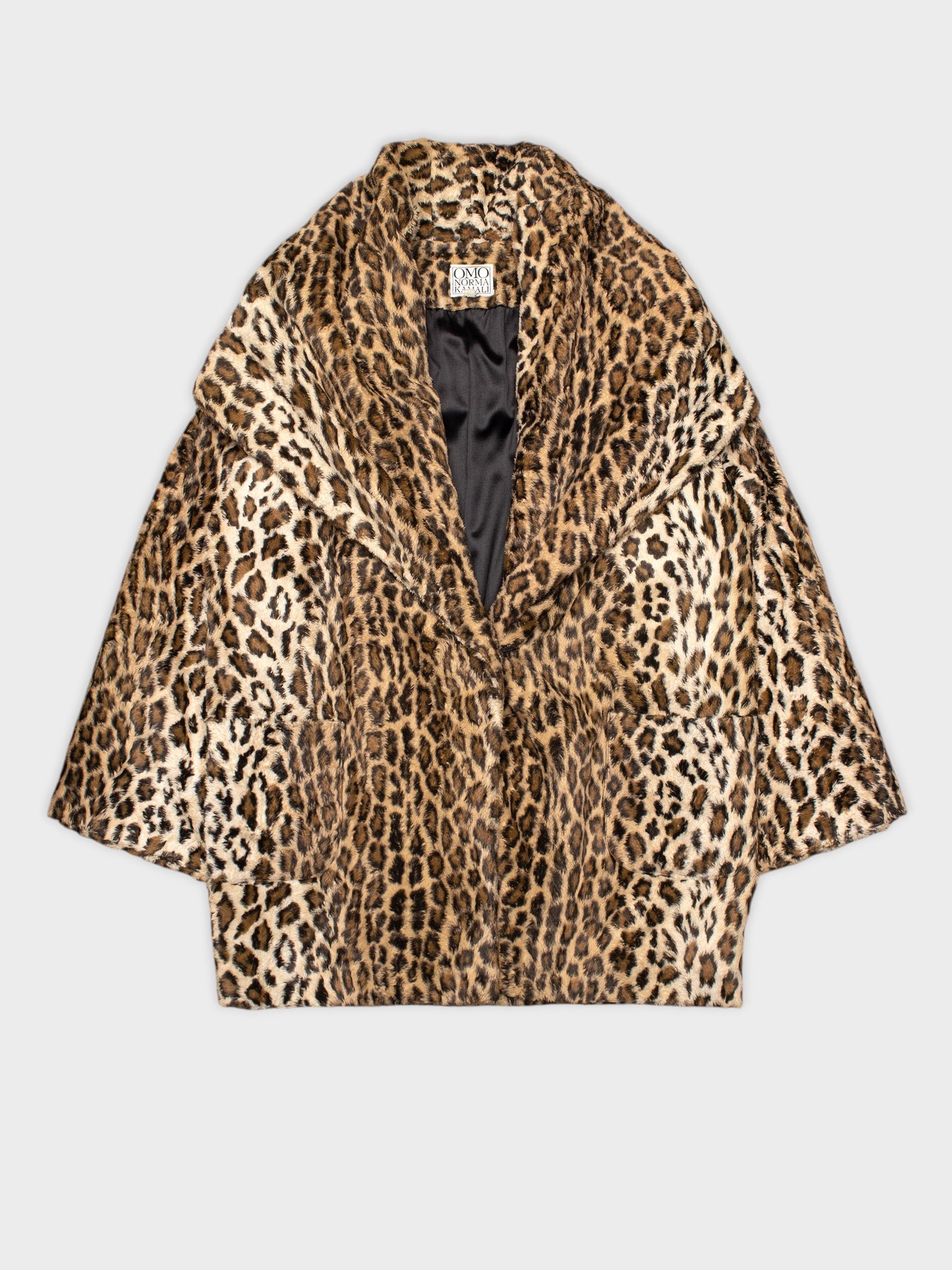 OMO Norma Kamali - (vintage) - leopard faux fur coat