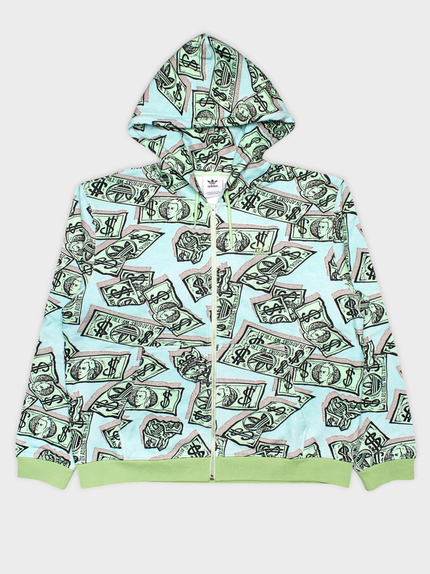 adidas Originals X Jeremy Scott - 2023 - (unreleased sample) Money Print zip hoodie - size M