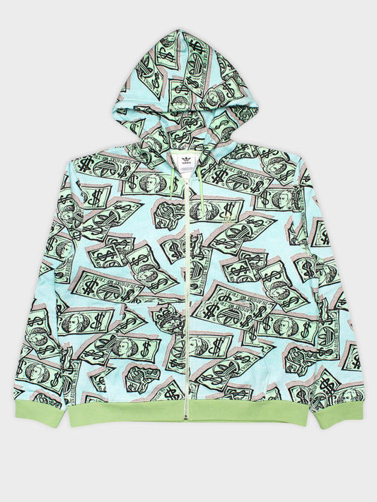 adidas Originals X Jeremy Scott - 2023 - (unreleased sample) Money Print zip hoodie - size M