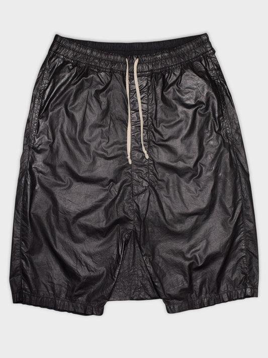 Rick Owens DRKSHDW - waxed cotton shorts - men's size M