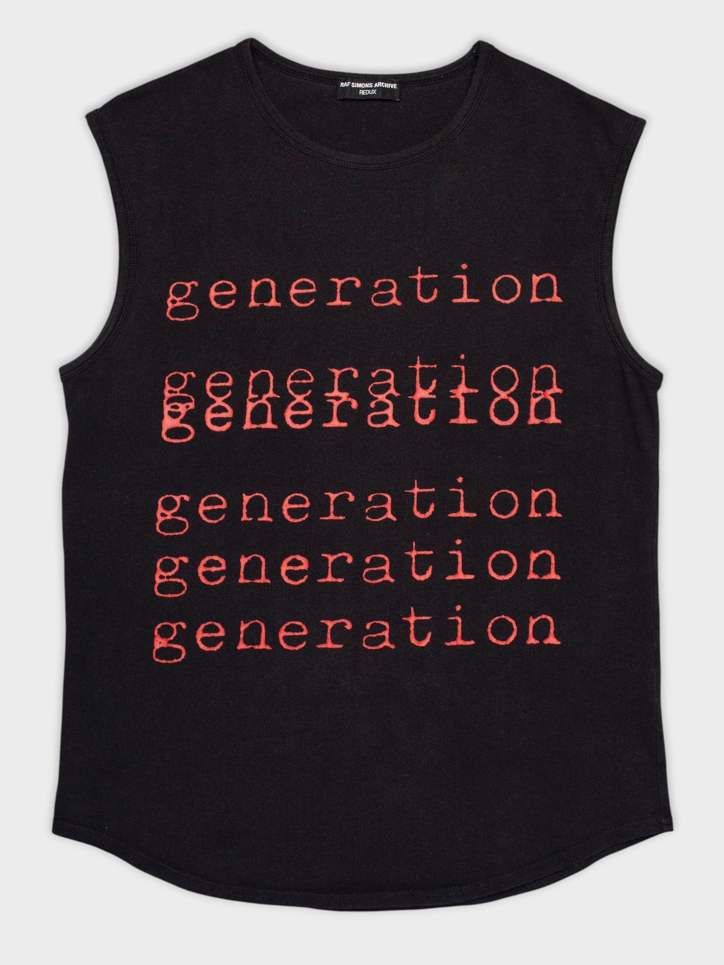 Raf Simons Archive Redux (2021) - SS97 "Generation" tank top