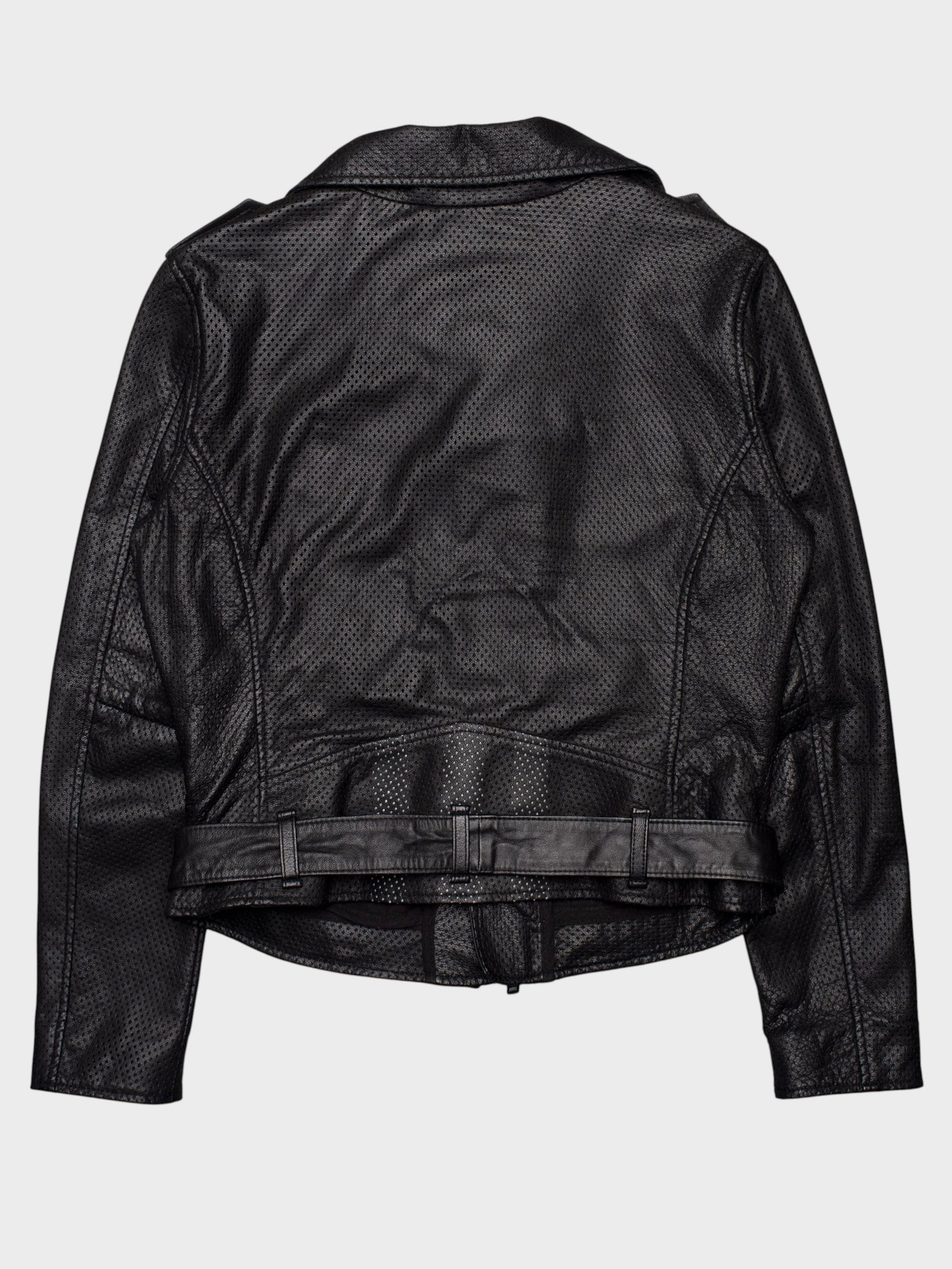 Y-3 - A/W 2013 - women's perforated leather biker jacket - size L