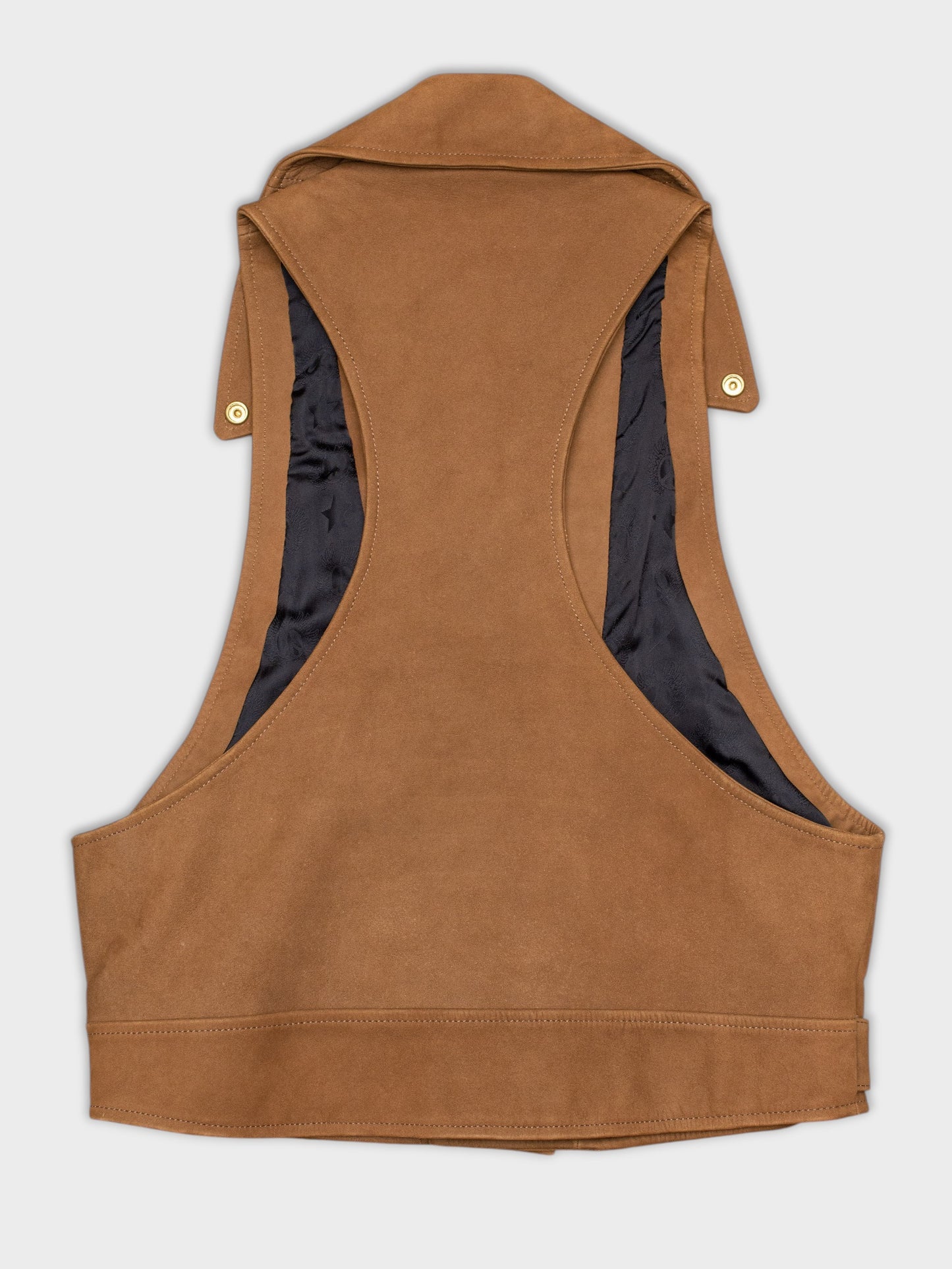 PHENOMENON - S/S 2010 - buffalo leather biker vest - size M