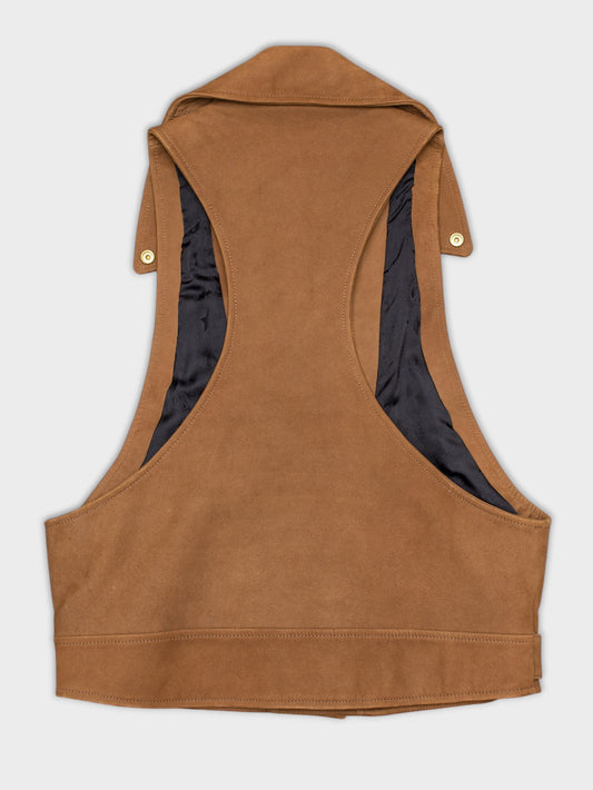 PHENOMENON - S/S 2010 - buffalo leather biker vest - size M