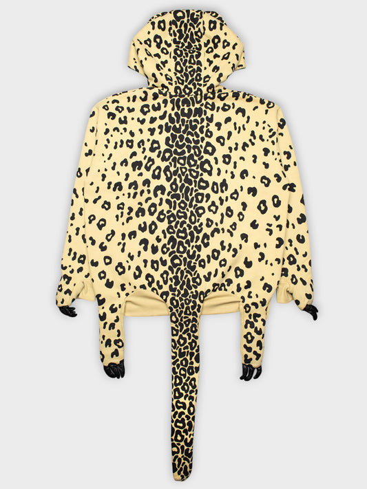 adidas Originals by Jeremy Scott - S/S 2009 - Leopard Fleece Hoodie (yellow) - size M