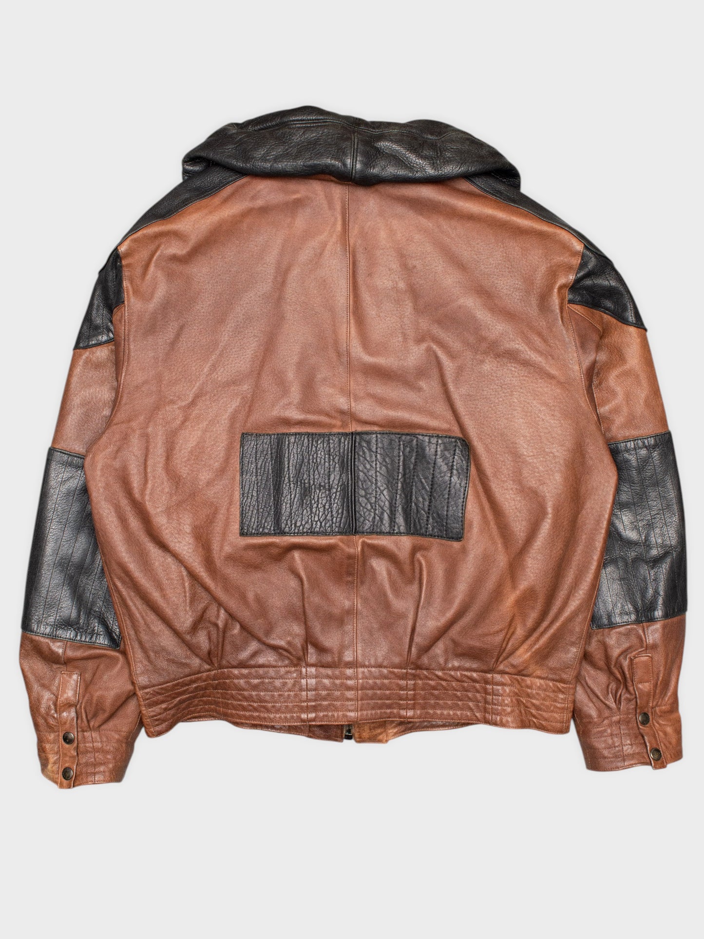 Marithé & François Girbaud - 1980s - life preserver leather jacket - size L