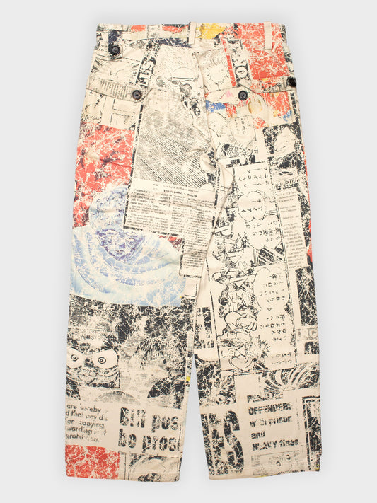 Y's - S/S 2013 - manga print pants - size 3