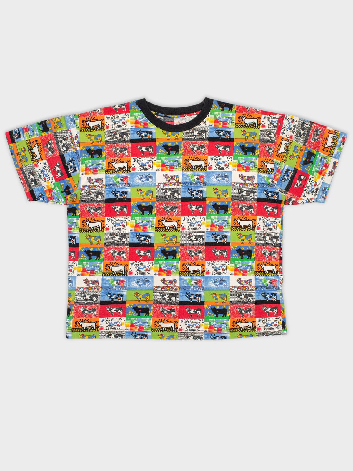 Moschino Jeans - 1990's - men's cows print t-shirt