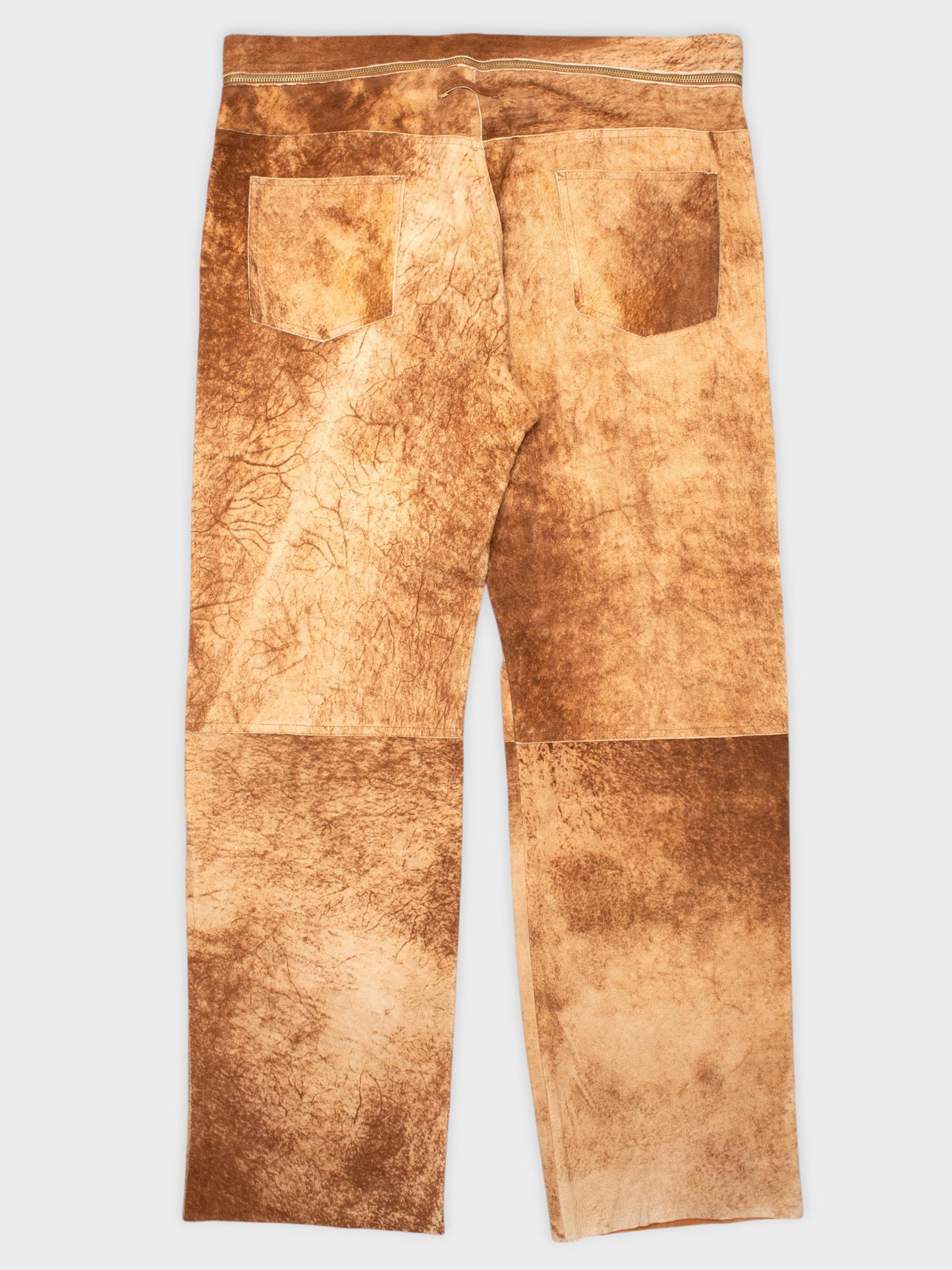 JPG.Jean's - (vintage) - men's belted cowhide leather pants - size 54