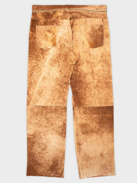 JPG.Jean's - (vintage) - men's belted cowhide leather pants - size 54