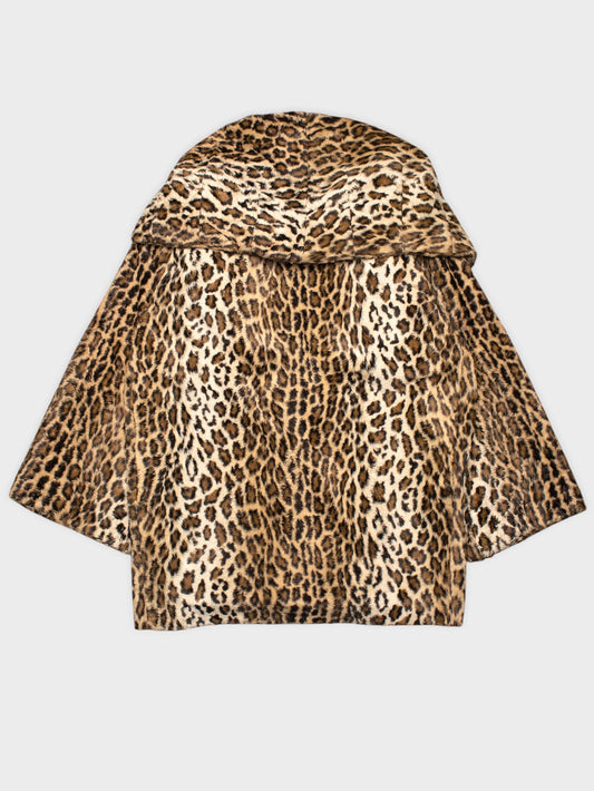 OMO Norma Kamali - (vintage) - leopard faux fur coat