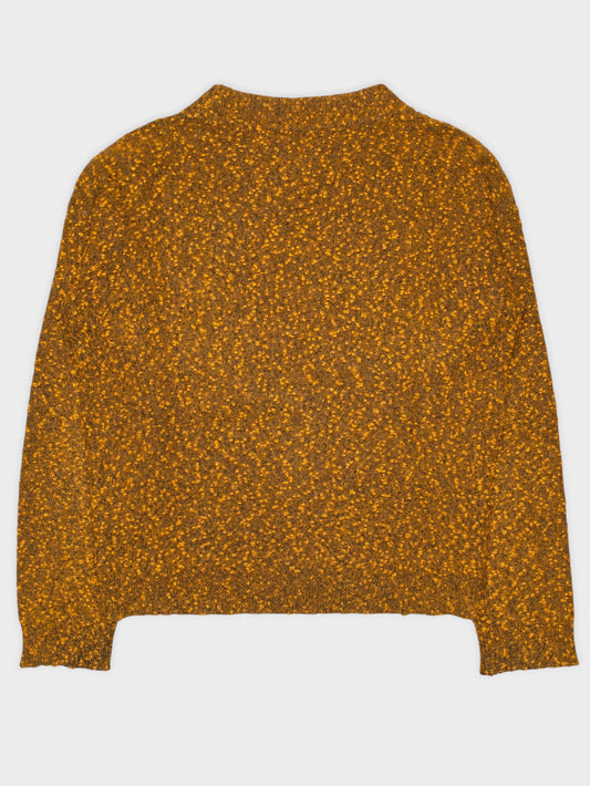 Gosha Rubchinskiy - A/W 2014 - cropped boucle sweater (brown) - size M