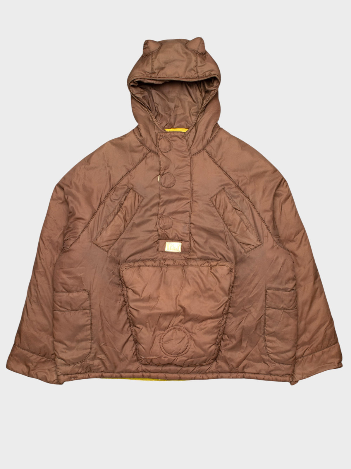 W.&L.T. - A/W 1996 - oversized puffer anorak (brown) - men's size S